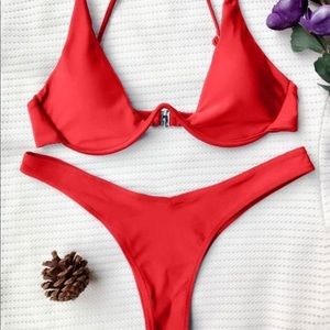 Hot Red Swimsuit Medium